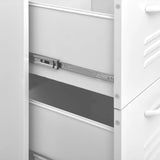 Drawer Cabinet White Steel Medium Fully Extendable 336152