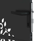 Garden Gate with Lock Black 85 x 150 cm Powder-coated steel 42015861