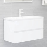 Sink Cabinet White Engineered wood 80 x 38.5 x 45 cm Sink Cabinet 804746