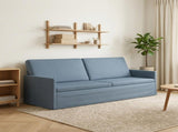 3 Seater Sofa Blue 220 x 81 x 82 cm Corduroy Fabric 42041169