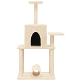 Cat Tree with Sisal Scratching Posts Cream 122 cm 172088
