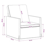 Armchair Cream 70 x 81 x 82 cm Fabric 42041014