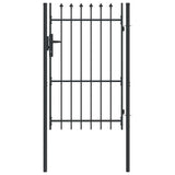 Fence Gate Grey 100 x 150 cm Powder coated steel 42008881