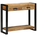 Console Table with Shelf Brown 90 x 33 x 75 cm Solid mango wood 4102736