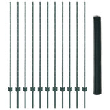 Welded Wire Fence 25 x 1.4 m PVC-Coated Steel Green 3336724