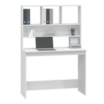 ZNTS Desk with Shelves White 102x45x148 cm Engineered Wood 823000