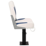Foldable Boat Seat 1 Set Blue and White 41x36x48 cm 3284286