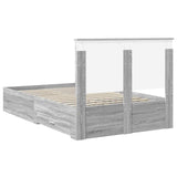 Bed Frame with Drawer Grey Sonoma 120 x 200 cm Engineered Wood 3409681
