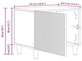 Bedside Cabinet High Gloss White 43 x 34.5 x 50 cm 894573