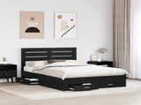 Bed Frame with Drawer with Headboard Manual Engineered Wood 3411623