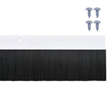 Screw-on Door Brush Seals 12 pcs White 100 cm Aluminium Alloy 42019543