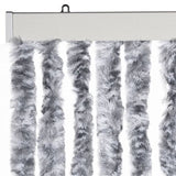 Fly Curtain White and Grey 100x200 cm Chenille 377375