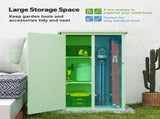 Wooden Small Shed, Garden Storage Shed with Shelves and Bolt Latch, 75L x 56W x115H cm, Green T3398P315348