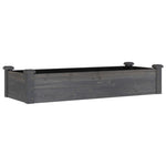 ZNTS Garden Raised Bed with Liner Grey 120x45x25 cm Solid Wood Fir 364288