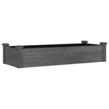ZNTS Garden Raised Bed with Liner Grey 120x45x25 cm Solid Wood Fir 364288
