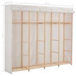 Wardrobe White 200x40x170 cm Fabric 248200