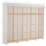 Wardrobe White 200x40x170 cm Fabric 248200