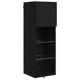 TV Wall Units Wall-mounted 4 pcs Black Oak Engineered Wood 3402946