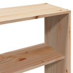 ZNTS Bookcase Bed without Mattress 200x200 cm Solid Wood 3323794
