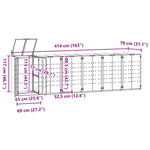 Wheelie Bin Storage for 6 Bins Black 414x79x117 cm Steel 3279981