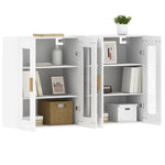Wall Mounted Cabinets 2 pcs White Engineered Wood 3197897