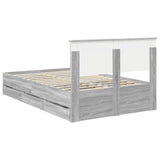Bed Frame with Drawer Grey Sonoma 120 x 190 cm Engineer Wood 3408003