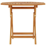Folding Garden Table Natural 90 x 90 x 75 cm Solid Teak Wood 42042412