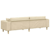 Fabric Sofa with Cushion Cream 208 cm Fabric 3335149