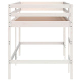 Kids' Loft Bed without Mattress with Ladder White 90x190 cm Single 835902
