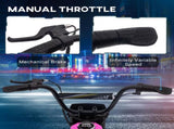 24V Electric Motorbike with Twist Grip Throttle, Music, Horn, 12" Pneumatic Tyres, 16km/h Max Speed T3398P348402