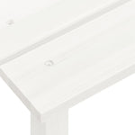 Garden Adirondack Chair with Table Solid Fir Wood White 315919