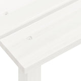Garden Adirondack Chair with Table Solid Fir Wood White 315919