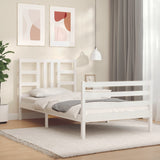 Bed Frame without Mattress White 100x200 cm Solid Wood Pine 3193912