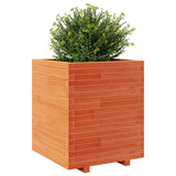 ZNTS Garden Planter Wax Brown 60x60x72.5 cm Solid Wood Pine 3282581