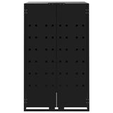 Wheelie Bin Storage for 2 Bins Black 138x79x117 cm Steel 3279977