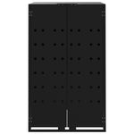 Wheelie Bin Storage for 6 Bins Black 414x79x117 cm Steel 3279981