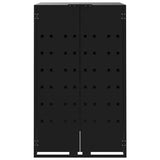 Wheelie Bin Storage for 2 Bins Black 138x79x117 cm Steel 3279977