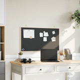Chalkboard with Solid Pine Wood Frame Black 100x55 cm 4017414