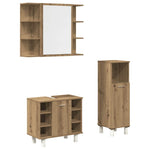 ZNTS 3 Piece Bathroom Furniture Set Artisan Oak Engineered Wood 3328568