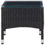 ZNTS Coffee Table Black 60x40x36 cm Poly Rattan 45907