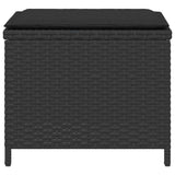 Garden Stools with Cushions 4 pcs Black 41x41x36 cm Poly Rattan 365042