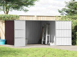 Garden Shed Brown 195x198x159 cm Galvanised Steel 46256