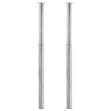 2 Telescopic Table Legs Chrome 710 mm-1100 mm 242151