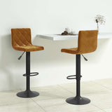 Bar Stools 2 pcs Brown Velvet 333729