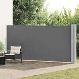 Patio Retractable Side Awning 170x1200 cm Anthracite 313395