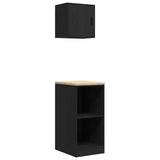 Garage Cabinets 2 pcs Black Engineered Wood 3328270