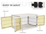 Dog Crate Furniture, Puppy Crate End Table, Pet Kennel House with 2 Doors for Medium and Small Dogs, T3398P349618