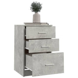 Bed Cabinet Concrete Grey 40x40x63 cm Engineered Wood 808643