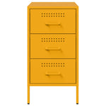 ZNTS Bedside Cabinet Mustard Yellow 36x39x68 cm Steel 843084