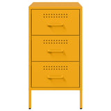 ZNTS Bedside Cabinet Mustard Yellow 36x39x68 cm Steel 843084